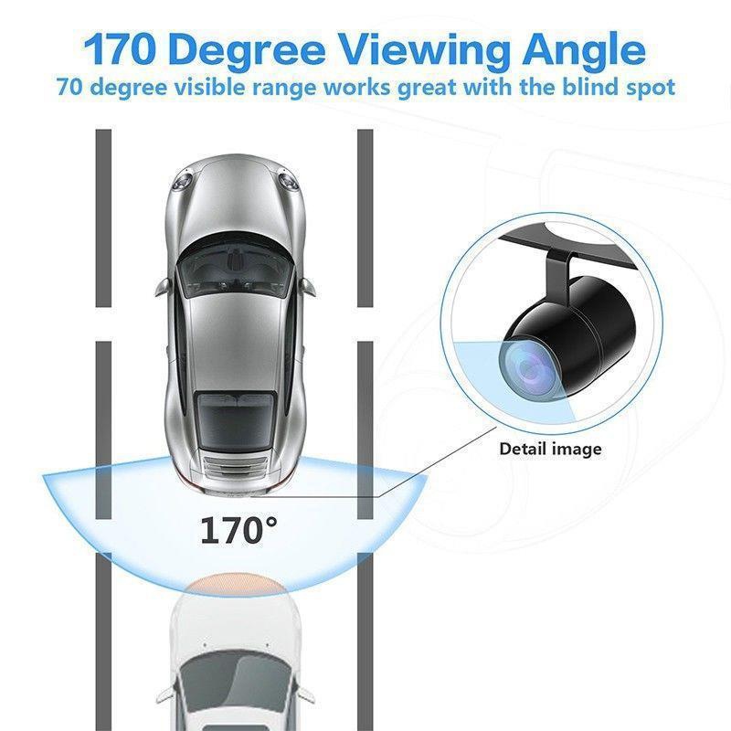 Universal Car Dashcam with Reversing Camera, Butterfly 4-Hole High-Definition Night Vision Rearview Waterproof Camera