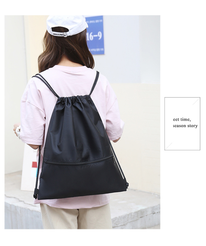 Cross-border drawstring backpack lightweight hiking backpack digital printed soccer shoe bag basketball bag logo printed gift bag