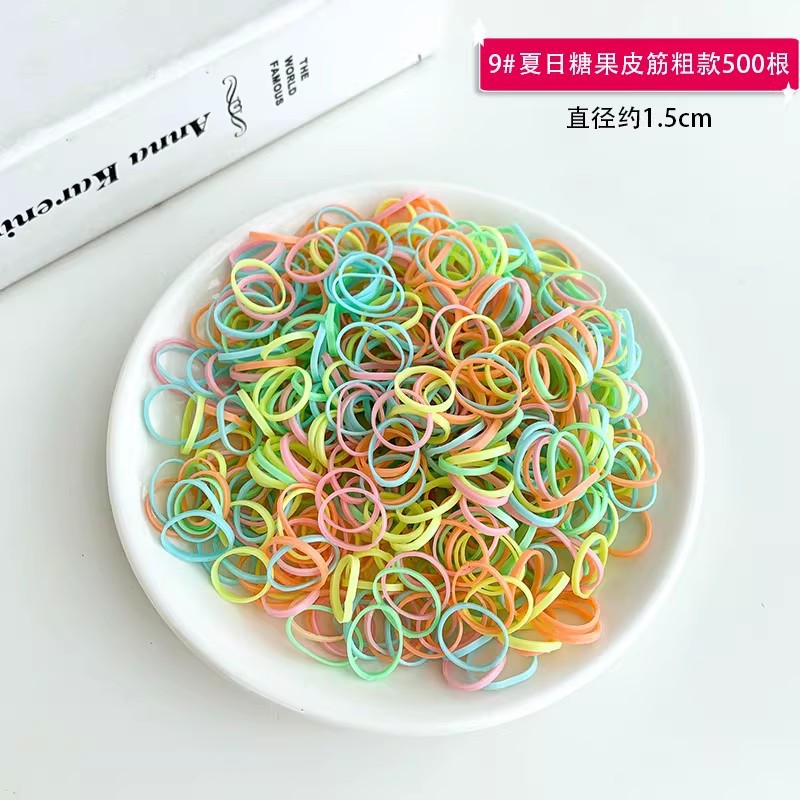 9# Lazos para el cabello Summer Candy - Estilo grueso, 500 piezas