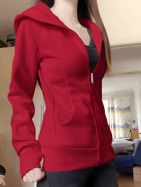 New year red [limited edition] festive atmosphere (more burgundy and whiter) / S down jacket inner layer/short/zipper/yoga wear