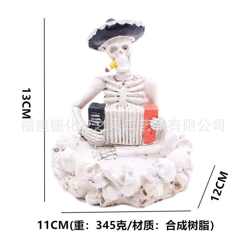 Cenicero de calavera de resina transfronteriza, regalo de cráneo personalizado, regalo de novio del día del padre, accesorios de Halloween