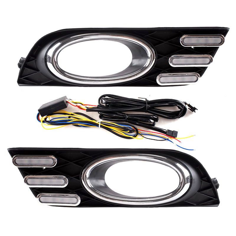 Aplicable a 12 - 13 Honda Civic Diurno Lámpara de niebla Civic novena generación de modificación especial LED Diurno Lámpara de viaje