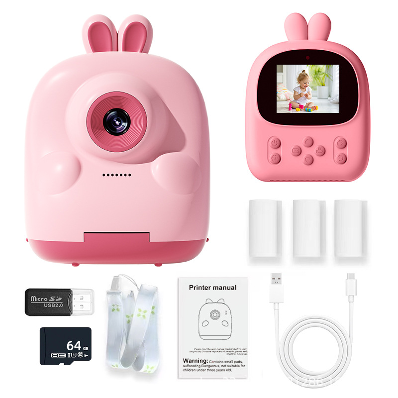 La nueva cámara para niños transfronteriza Polaroid puede tomar fotos e imprimir dibujos animados digital mini X2 HD fábrica de origen de cámara dual