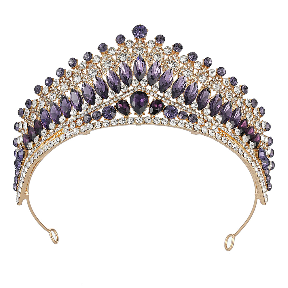 Corona Barroca para Novia de Aleación y Cristal, Incrustaciones de diamantes, para bodas y fiestas
