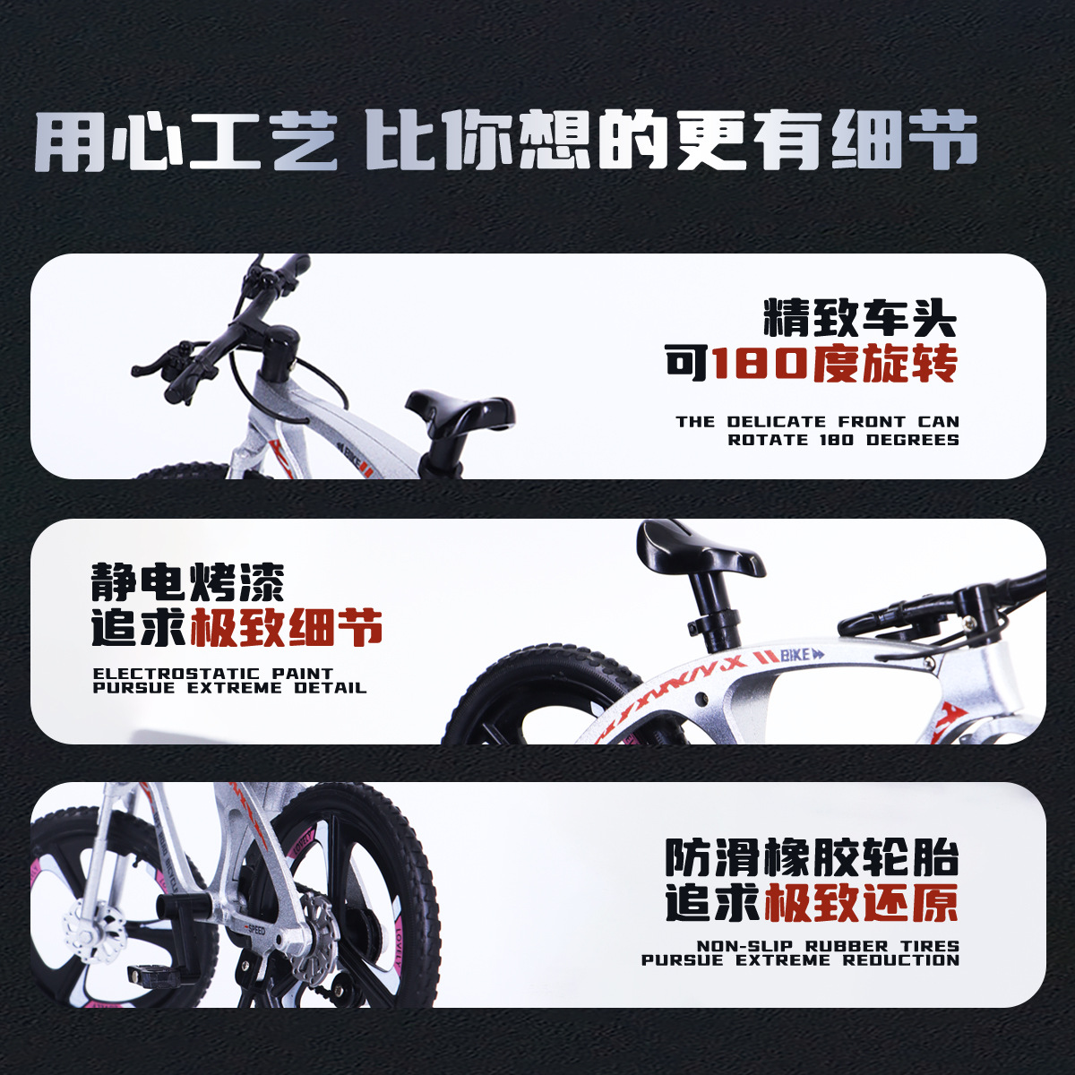 Modelo de coche de aleación para niños transfronterizo simulación mini modelo de bicicleta de carretera decoración de carreras de carreras de regalos para niños