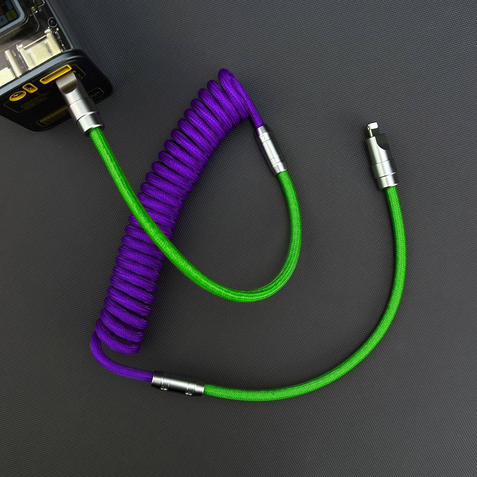 Cable DE DATOS telescópico espiral de primavera a juego de color personalizado para Apple iPad Android Huawei Xiaomi Tipo-C