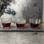 锤纹带把功夫玻璃品茗杯