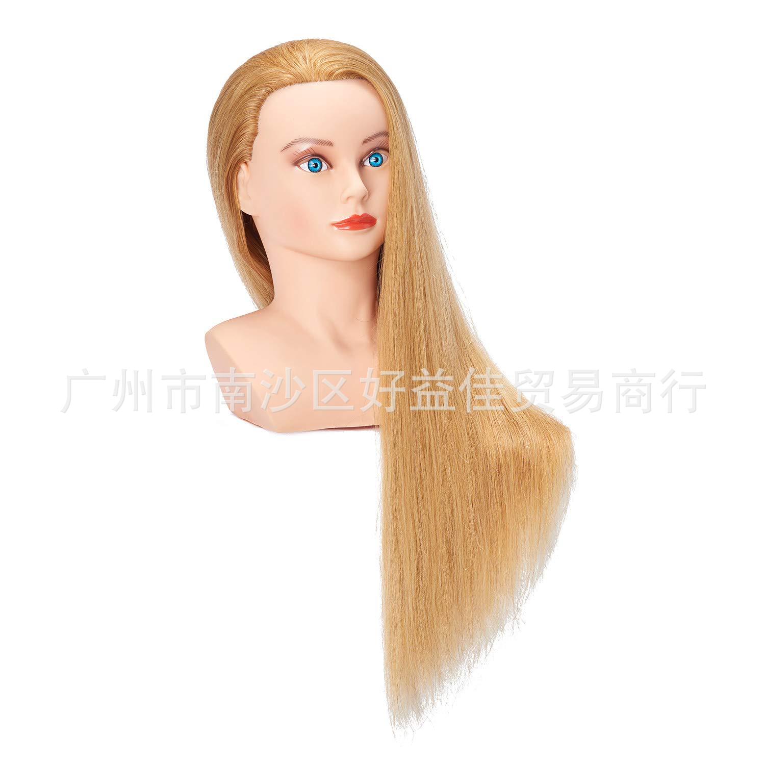 26 pulgadas de cabello humano maniquí de cabeza de hombro de entrenamiento de estilo de cabello maniquí