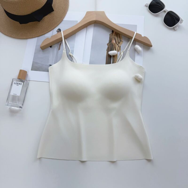 Exquisite back-beautiful design! 7A mulberry silk wireless camisole bra
