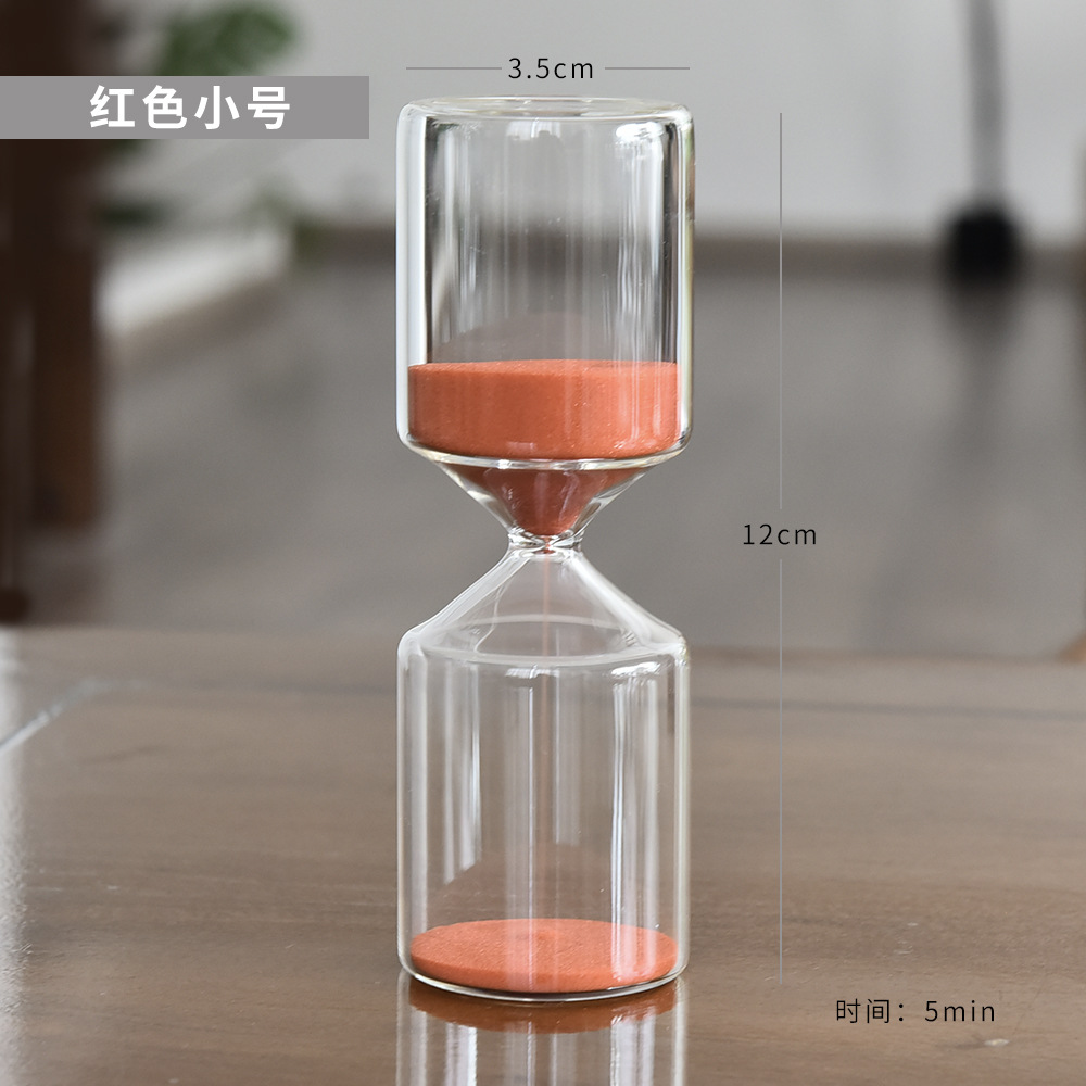 Creativo 5 15 30 minutos reloj de arena cilíndrico regalos de cumpleaños temporizador reloj de arena de vidrio decoración para el hogar