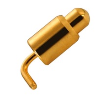 微型pogo pin弹簧针  迷你弯脚弹簧顶针7mm  全铜1pin顶针/探针