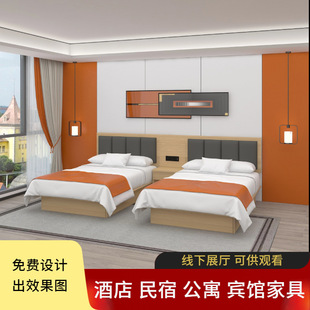 酒店家具标间全套定制酒店床宾馆床酒店专用床定制全套家具酒店床-阿里巴巴