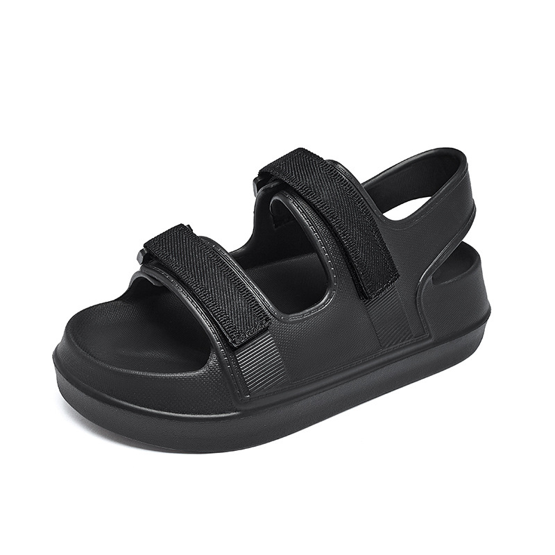 Augustion sandalias deportivas negras para mujer 2025 nuevos zapatos de playa de moda de suela gruesa de primavera y verano para llevar sandalias romanas