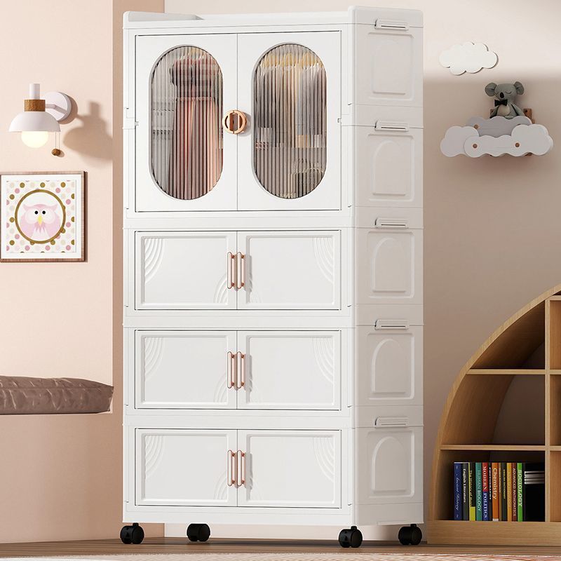 80cm sin instalación gabinete de almacenamiento plegable caja de plástico multicapa multifuncional casera dormitorio sala de estar armario de almacenamiento