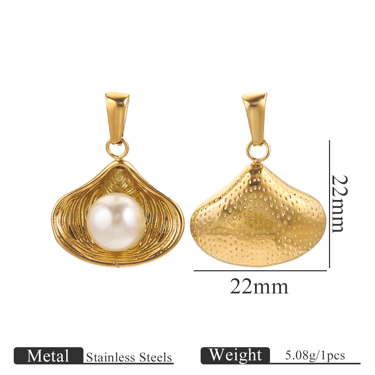 Acero inoxidable instills irregular soporte de perla imitación colgante DIY collar de acero de titanio pulsera joyas accesorios al por mayor