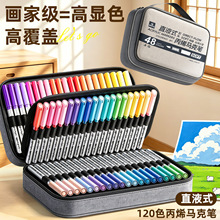 反转直液式丙烯马克笔软头学生专用儿童幼儿园美术彩笔速干不透色