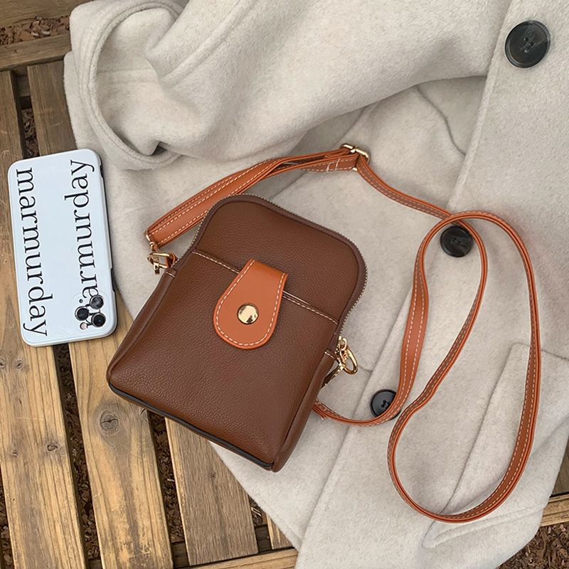 Bolso para teléfono móvil bandolera femenina 2025 nuevo mini bolso retro ins pequeño pequeño bolso pequeño ligero pequeño y moderno