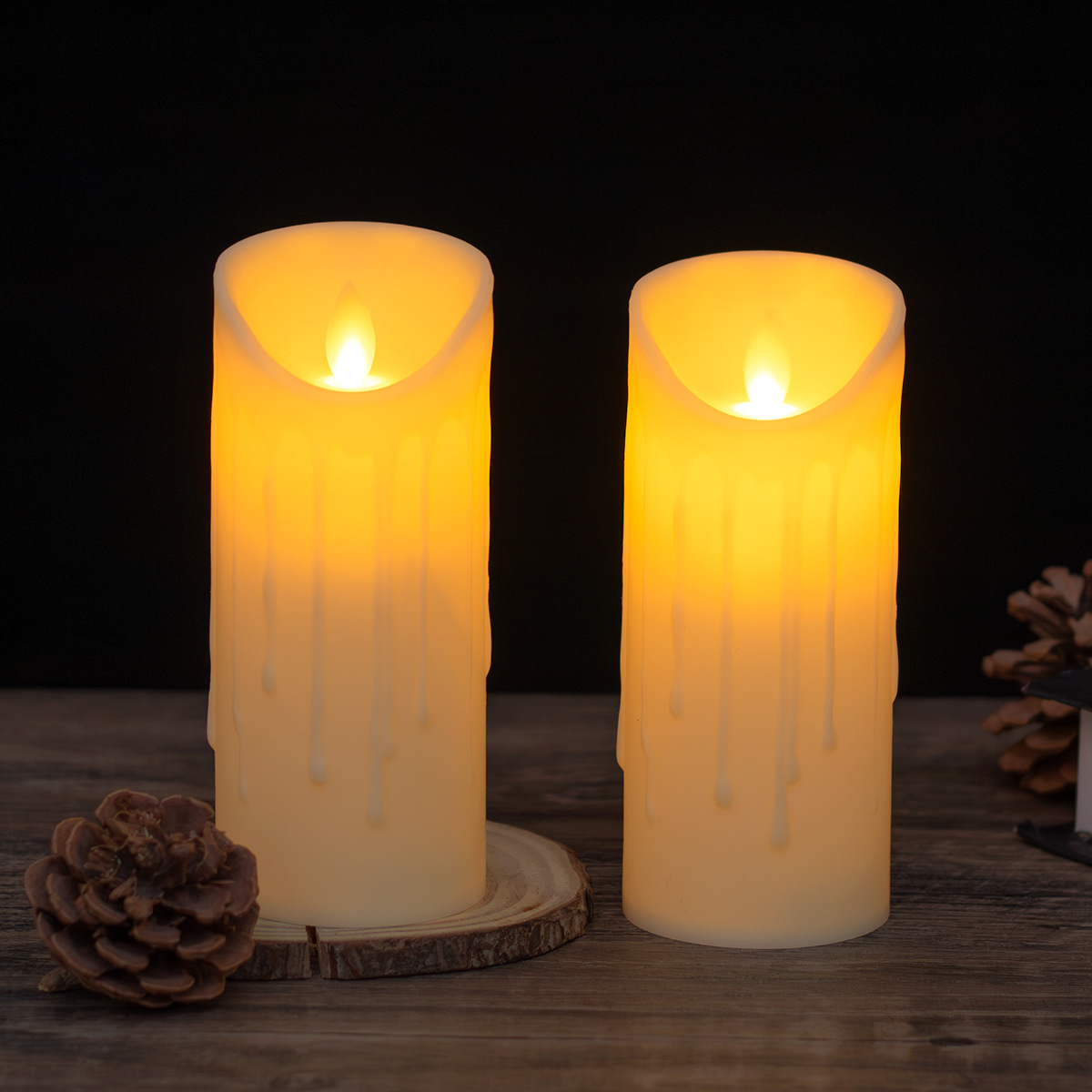 LED luz de vela electrónica Navidad fiesta de Halloween ambiente suministros de diseño lámpara de vela de simulación luz de ambiente de boda