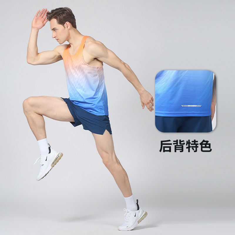 Marathon Running Sleeveless Vest for Men and Women, Racerback Sports Vest, Track and Field Fitness Vest, Moisture Wicking