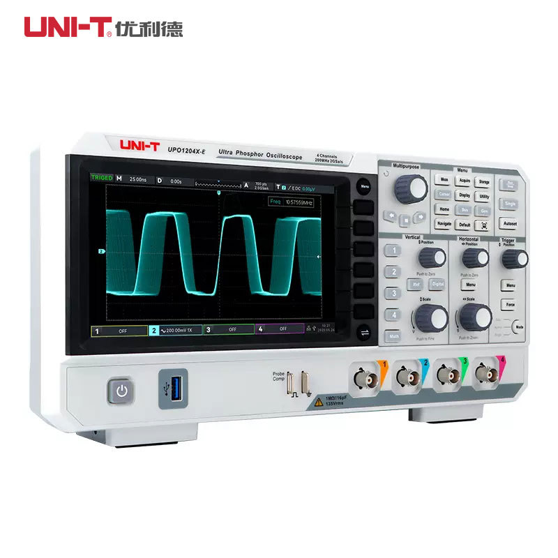 优利德（UNI-T） UPO1204X-E数字示波器 四通道 200M 28Mpts深度