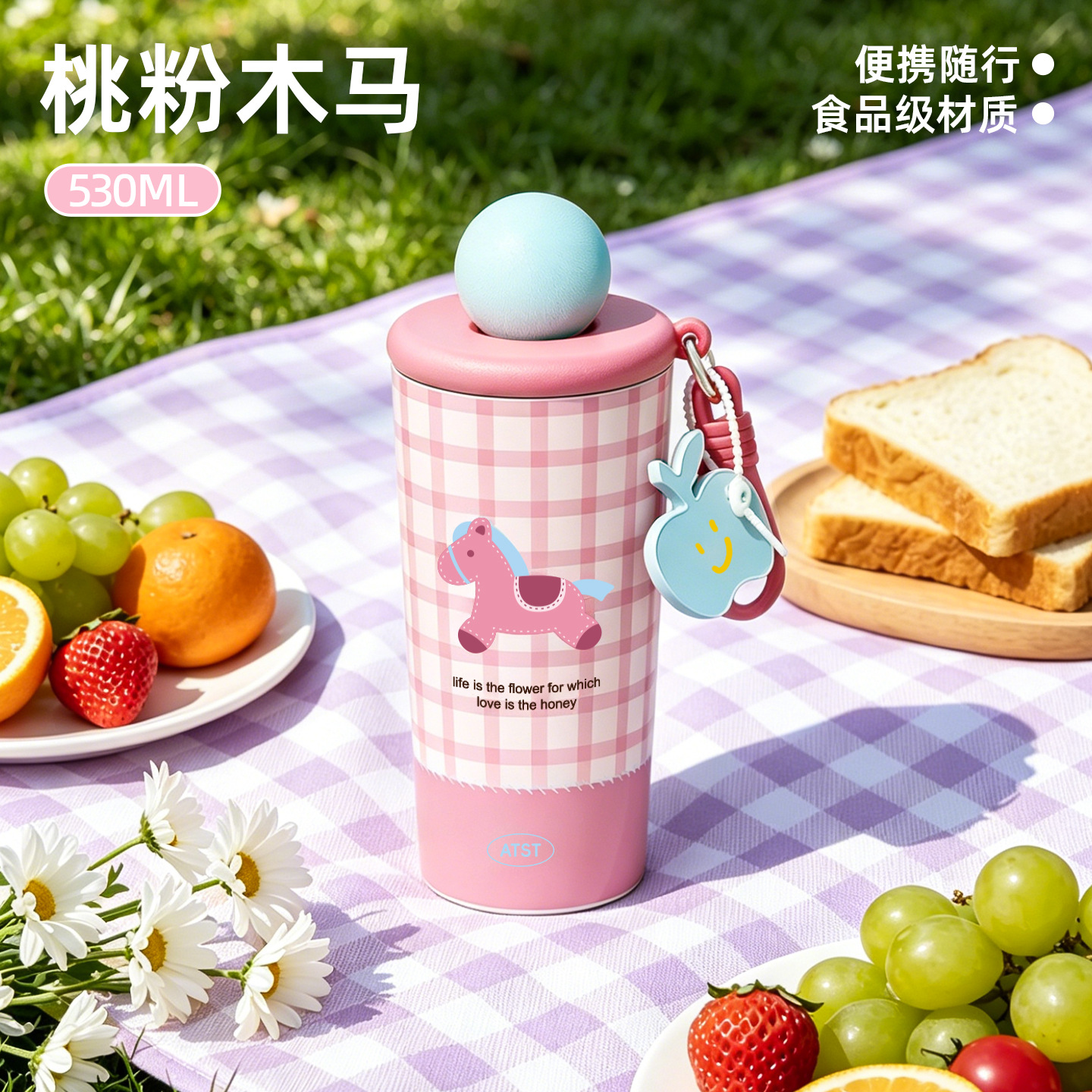 Taza de tarjeta de dibujos animados de manzana de alto valor facial de taza de agua de niñas lindas tazas de paja de té con filtro de acero inoxidable