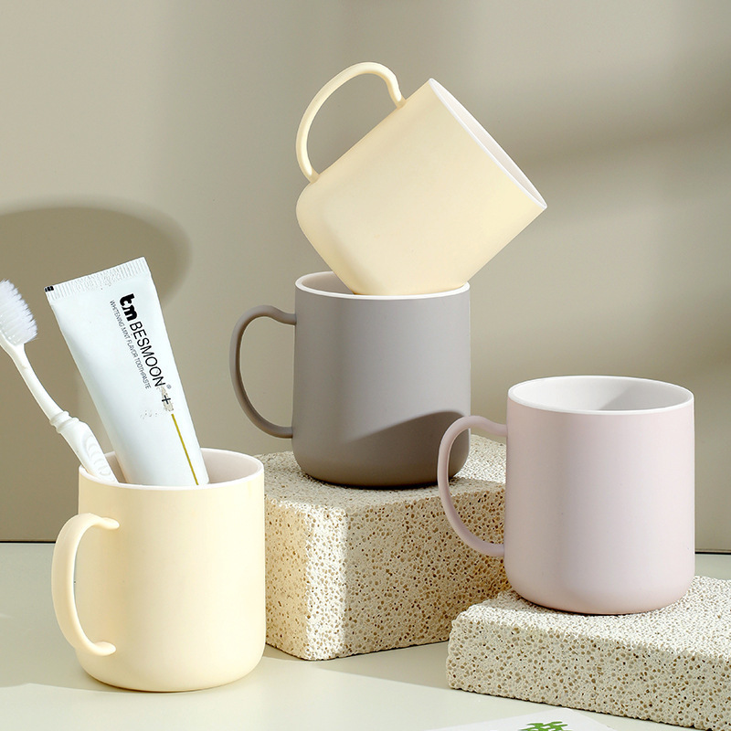 New Morandi Pure Color Accessible Luxury Toothbrush Cup for Home Couple Student Dormitory Wash Cup Simple and Fashionable Mouthwash Cup