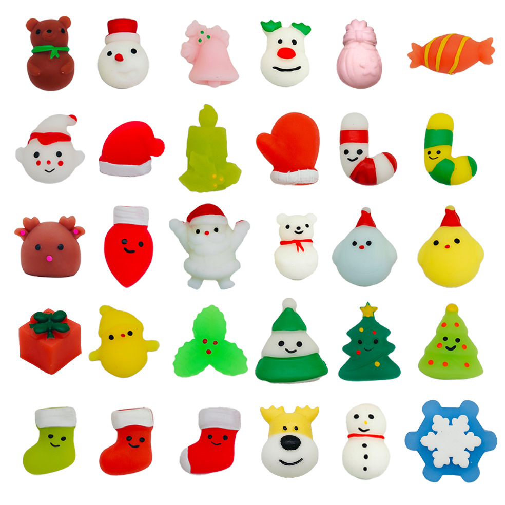 Novedad de Navidad pellizco de la música Santa Claus alce pastilla árbol de Navidad muñeco de nieve extrusión pastilla descompresión suministro transfronterizo image 6
