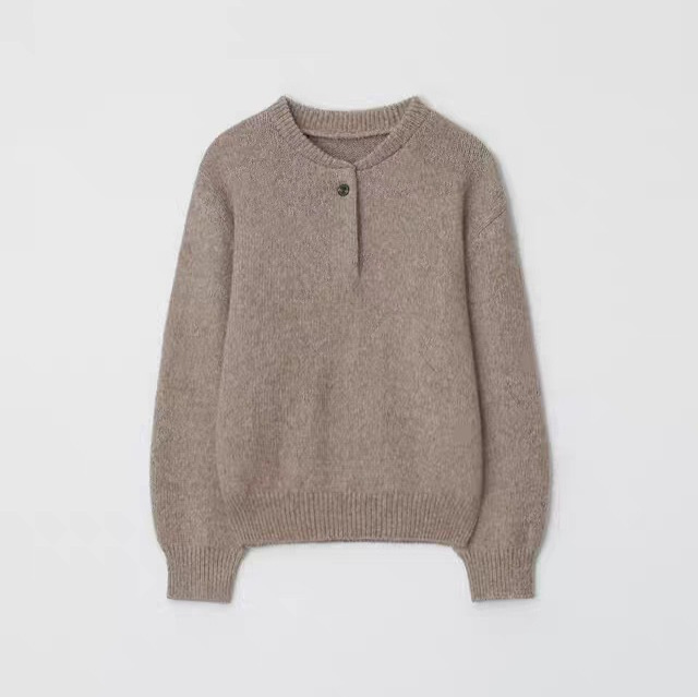 Now Mo*A One-Button Knitwear Korean Designer Women's High-End Wool Korean Knitwear Same Style as Sister Rong