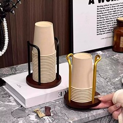 卸売り実木使い捨てカップホルダー高級紙コップホルダー
