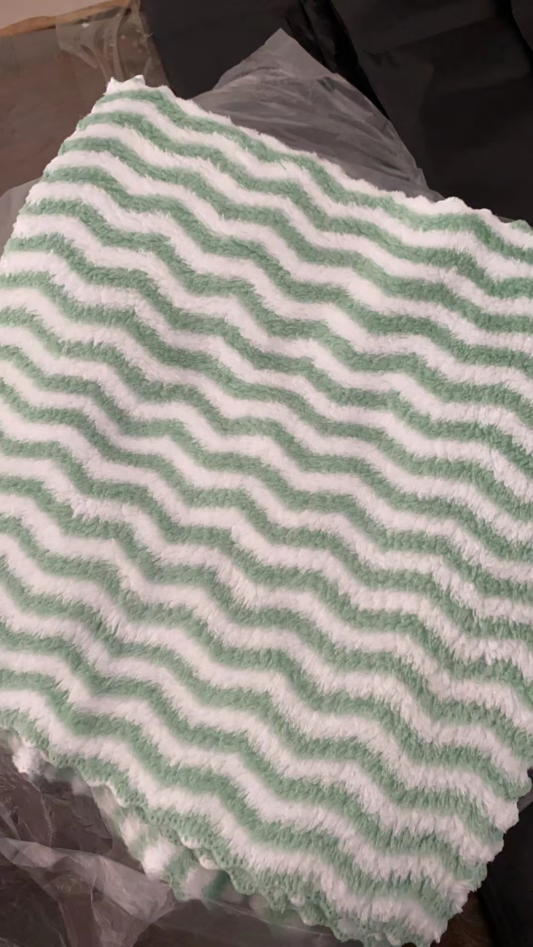 green water ripple / Solid color square 30*30cm