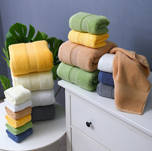 Thickened Cotton Towel Absorbent Hotel Beauty Salon Gift Manufacturer Direct Sales Cross-Border Embroidery Thickened Bath Towel