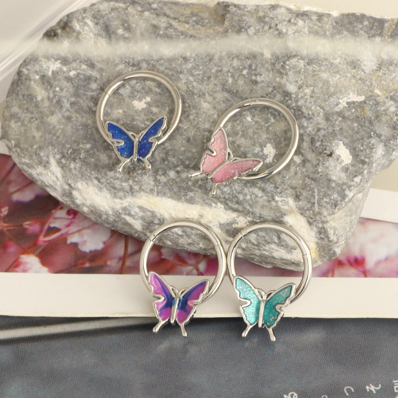 Pointed titanium steel lip stud product view