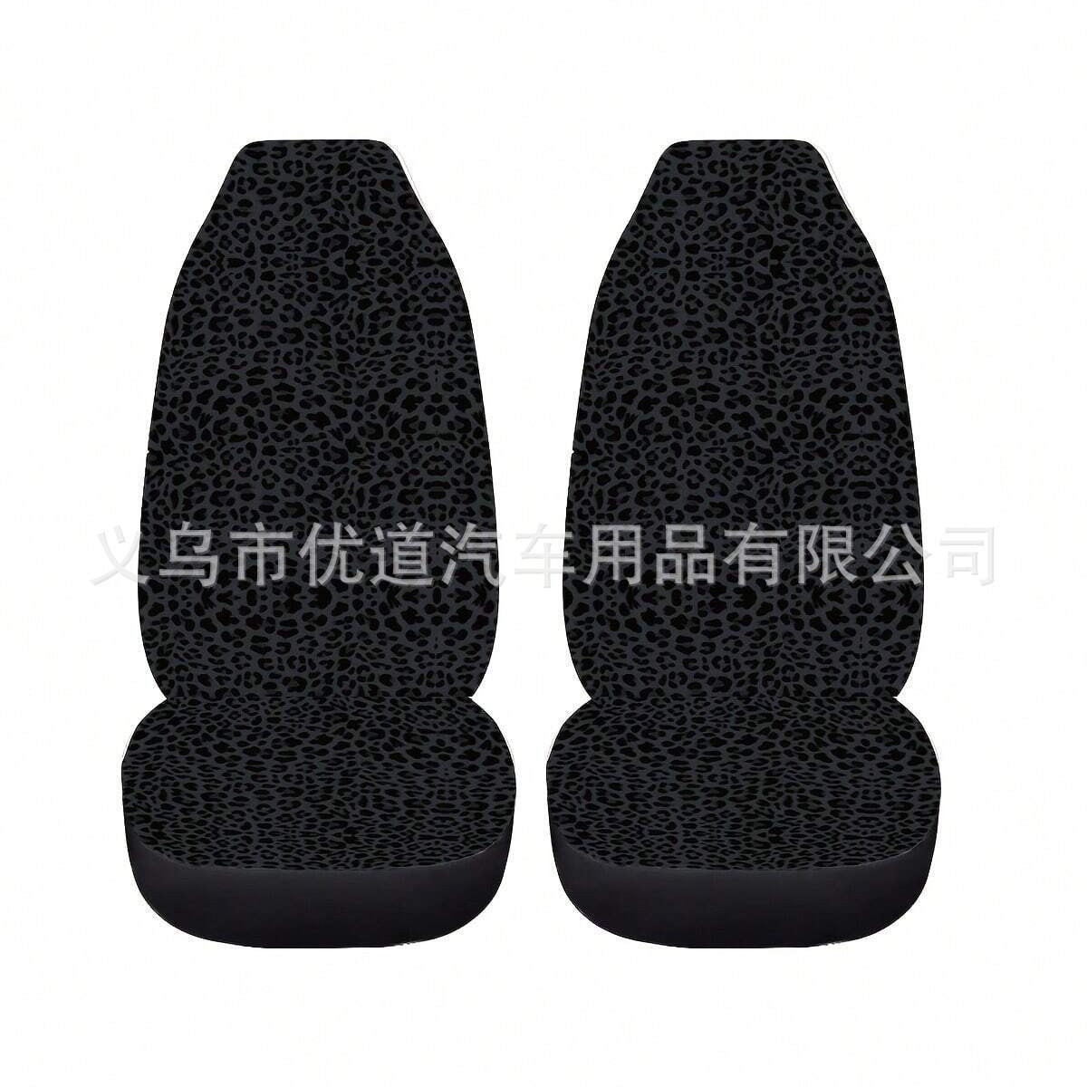 Transfronterizo Amazon tume venta caliente estampado de leopardo negro funda de asiento universal para automóvil