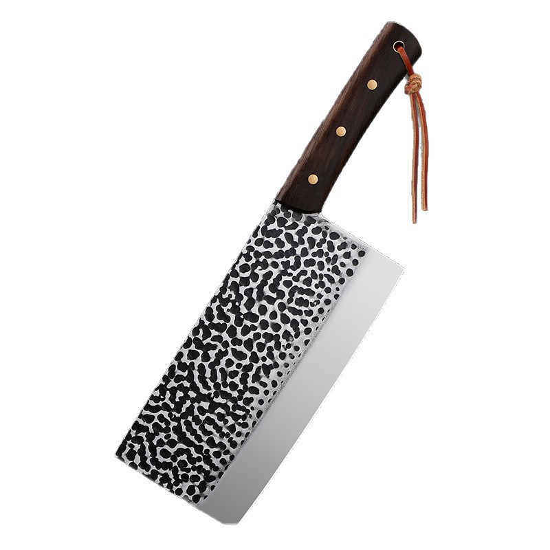 Cuchillo de cocina forjado comercial cuchillo de corte profesional de acero inoxidable trasero afilado cortador de cuchillo de cocina