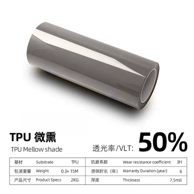 Car TPU Semi-Transparent Headlight Protection Film, Self-Healing Translucent Headlight and Taillight Color-Changing Film, Available in Multiple Sizes (Car headlight protective film) - slightly-tipsy-30cm-15m