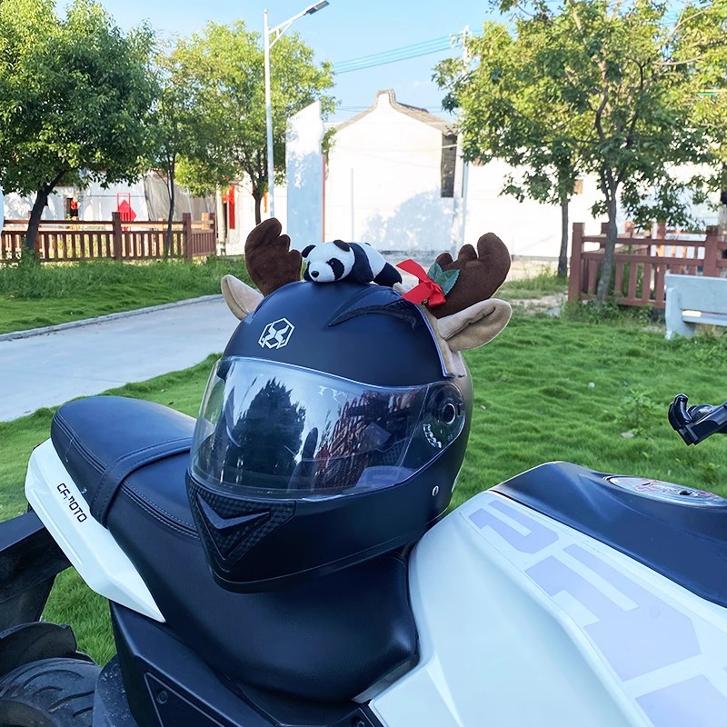 Christmas Reindeer Ears Helmet Decoration Motorcycle Helmet