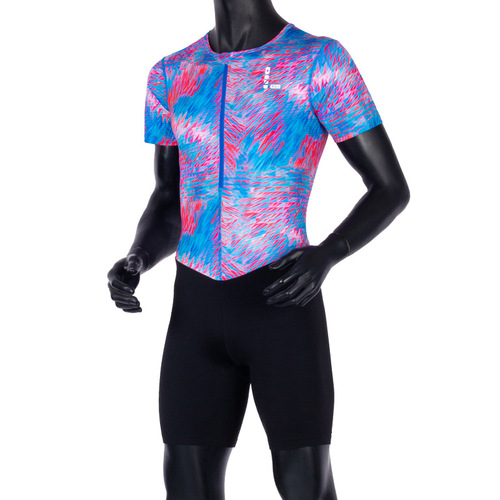 Zero-Resistance Track and Field Short-Sleeve Unisex One-Piece Spandex Running Race Suit for Men