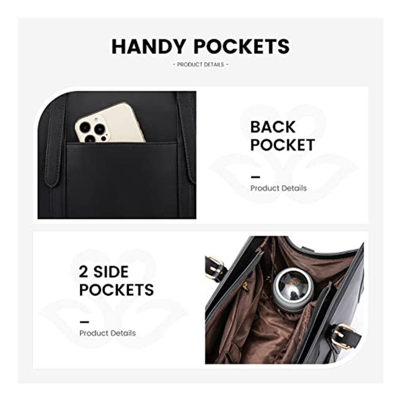 Amazon nuevo bolso de moda para mujer bolso de hombro para computadora portátil bolso de cuero para computadora con embrague,