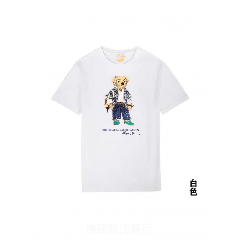 24SS 新作連名モデル ラウンドネック ベア ラルフローレン 男女同型 トレンドブランド Tシャツ|undefined