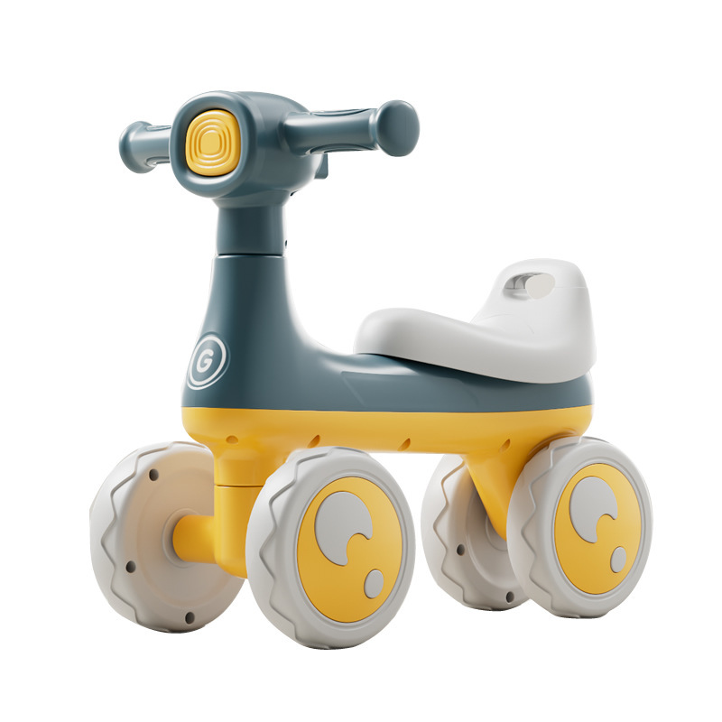 Children's Balance Car 1 to 3 Years Old Kidsren's Pedalless Scooter Baby Toddler Four-Wheel Baby Scooter