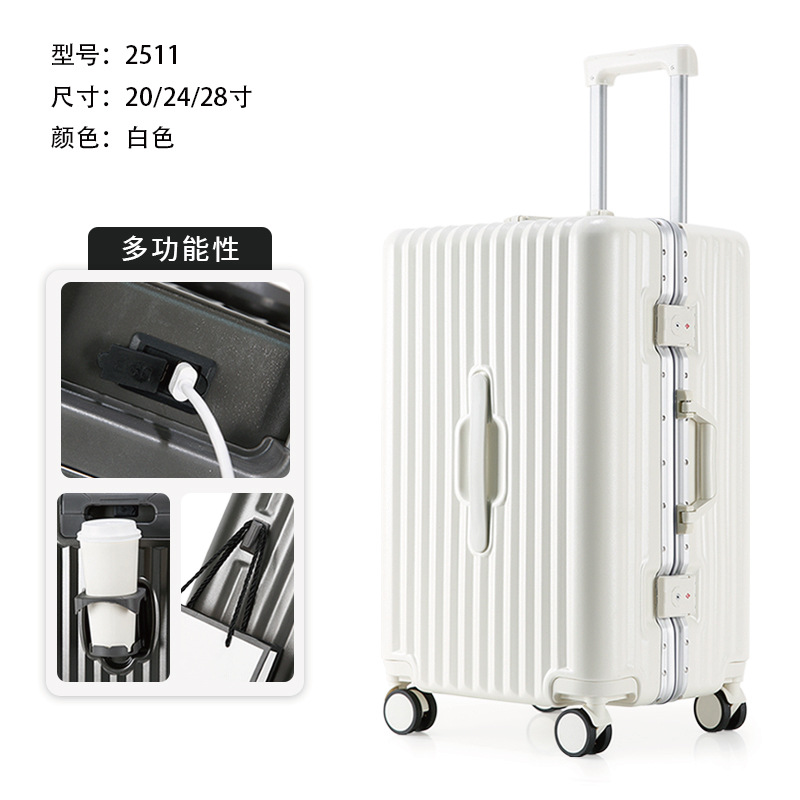 【Fábrica de Selección Estricta】Maleta con Marco de Aluminio, Gran Capacidad, Maleta con Ruedas Extra Grandes, Maleta de Viaje Resistente con Ruedas Universales para Estudiantes.