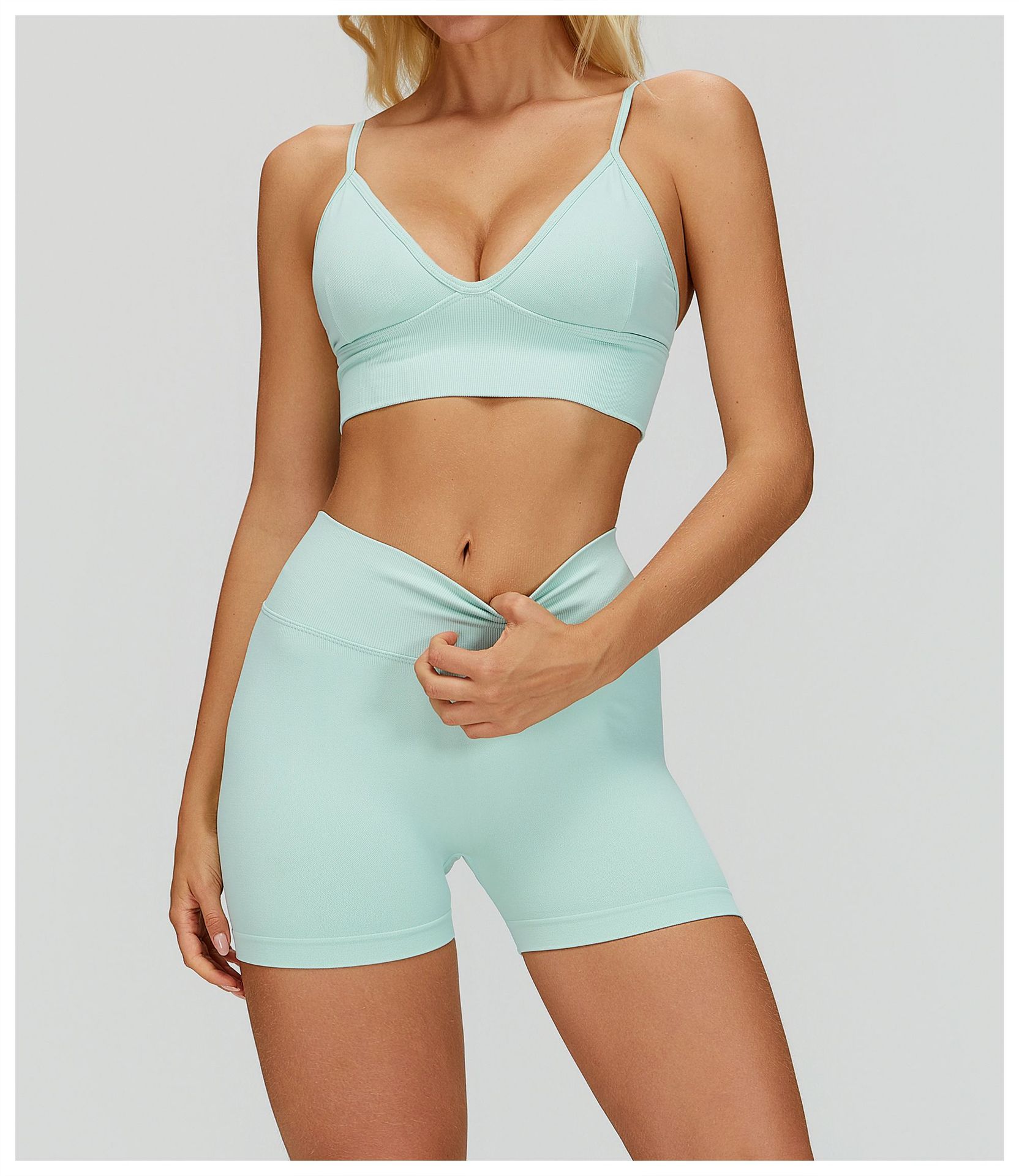 Zechuang Seamless Yoga Sports Bra Quick Drying With Double Shoulder Straps Beautiful Back For Running Fitness Outerwear Women's Sportswear_ecoleips.com