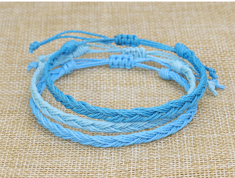 Einfacher Stil Einfarbig Seil Flechten Unisex Armbänder display picture 2