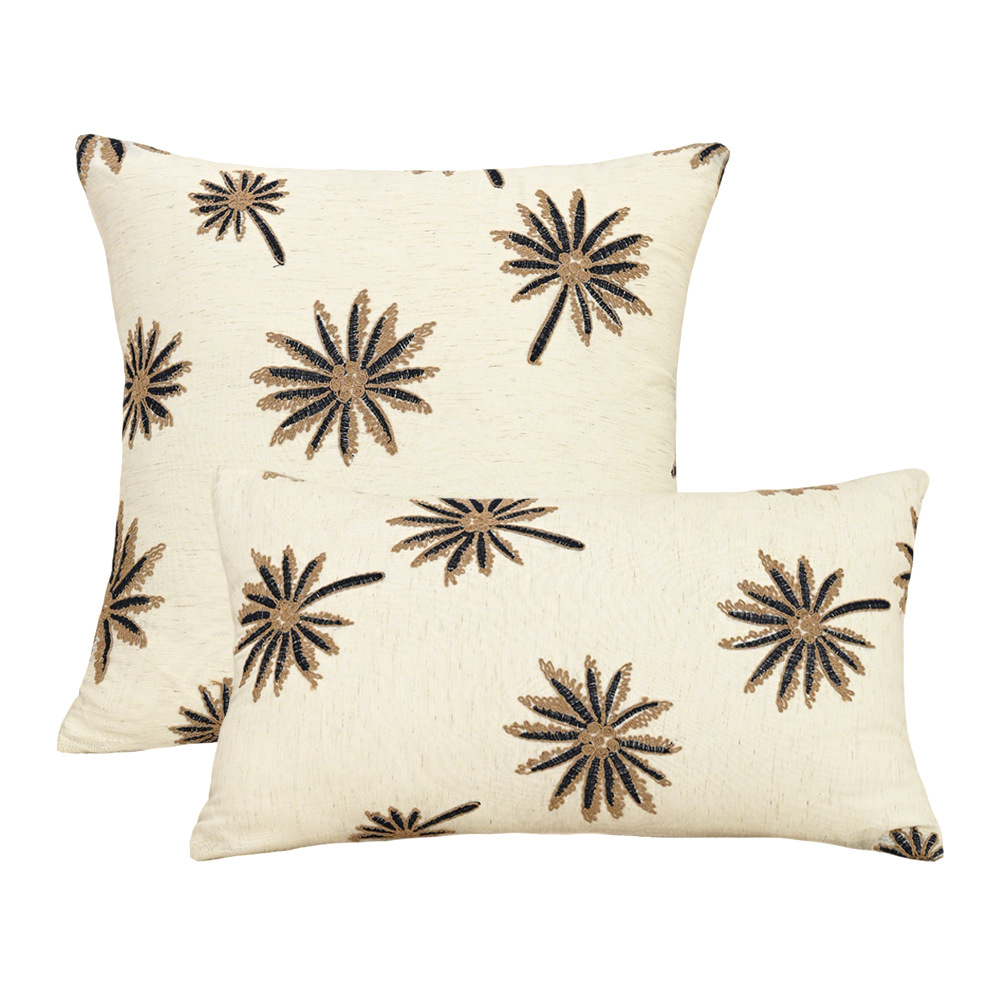 Cross-border nórdico ins almohada bordada floral bohemia retro sala de estar sofá dormitorio cojín de fiesta diaria