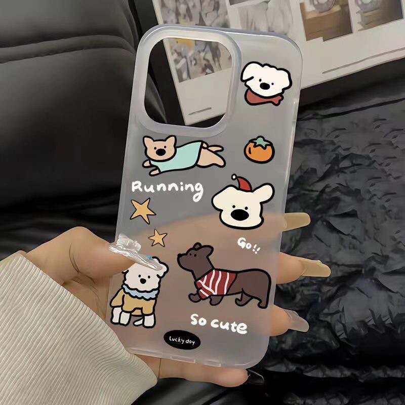 Red sweater puppy for apple 15/14/13promax phone case 12/11 creative xr/xsmax frosted Red sweater puppy for apple 15/14/13promax phone case 12/11 creative xr/xsmax frosted