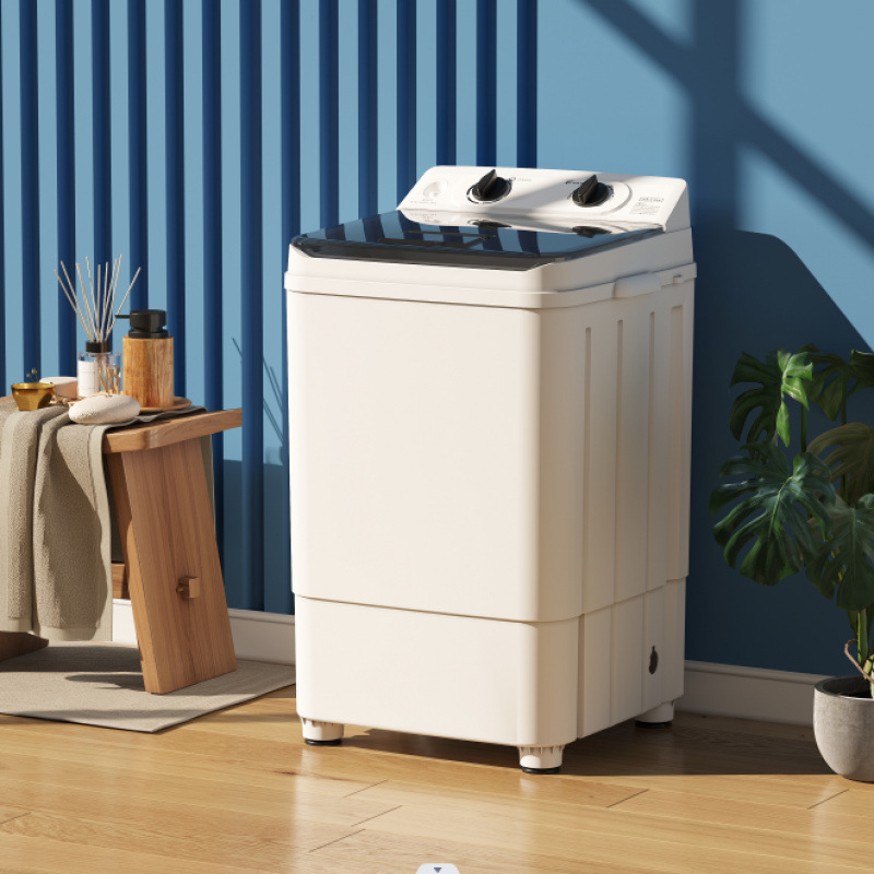 新款小型半自动宿舍迷你波轮洗脱一体洗衣机儿童宿舍出租房大容量