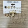 Earrings from pearl with tassels, jewelry, set, European style, 2021 collection, boho style, simple and elegant design