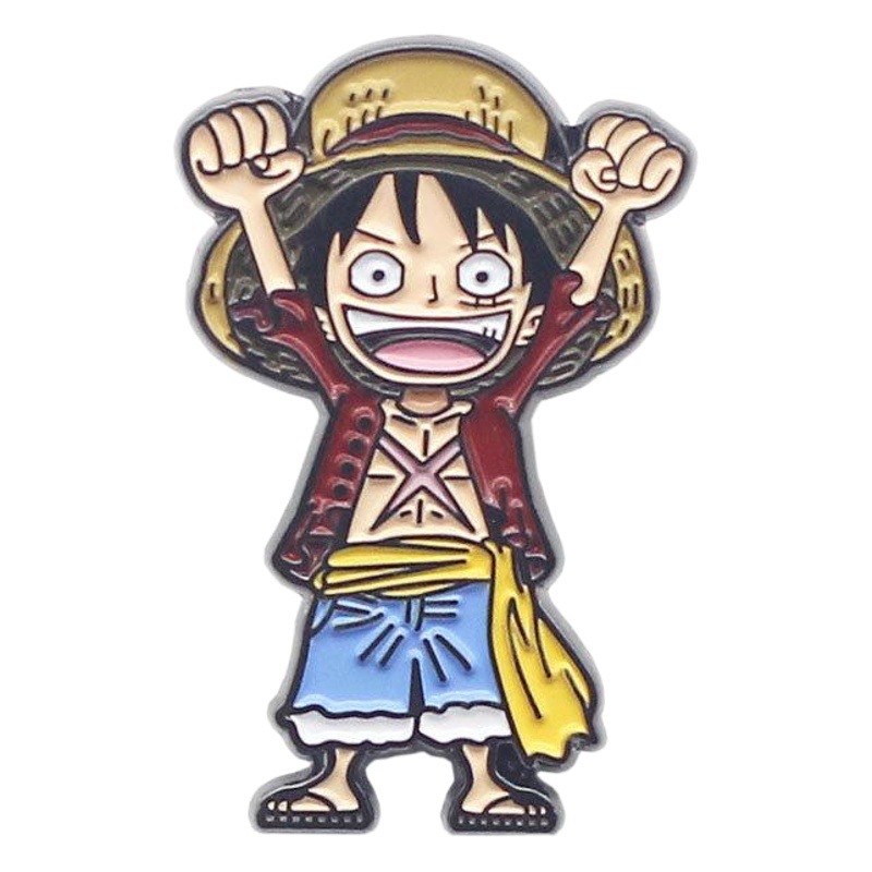 Japonés lindo anime una pieza broche aleación esmalte metal insignia mochila pin AliExpress Venta caliente al por mayor