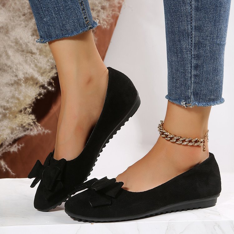 Women's Casual Solid Color Bowknot Round Toe Flats display picture 3