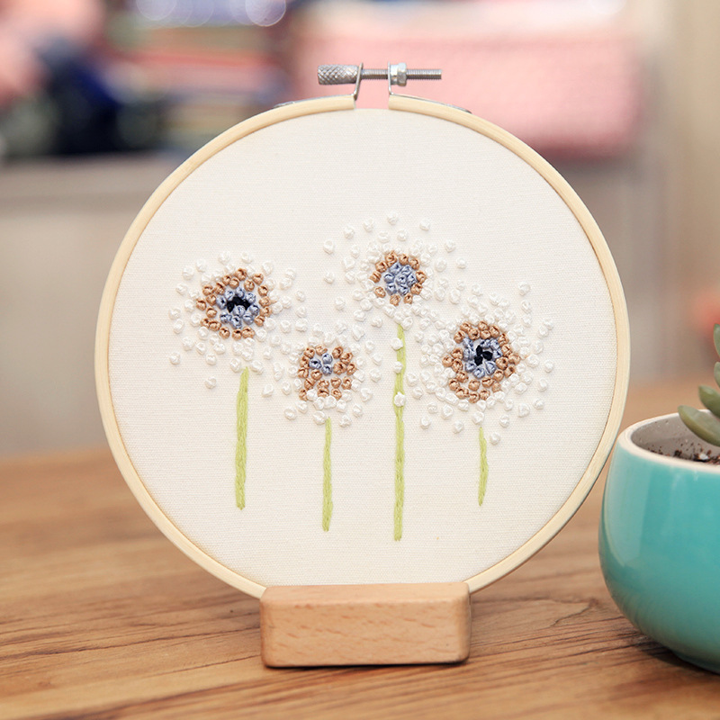 Hecho a mano de los niños DIY pintura bordado material paquete decoración Lu bordado su bordado europeo hojas Cruz puntada Kit